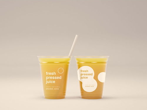 果汁塑料杯樣機